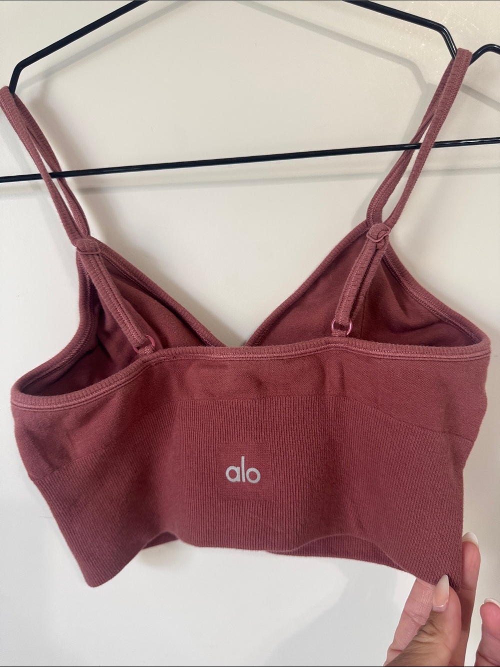 ALO Yoga Ribbed Bralette in Dusty Mauve